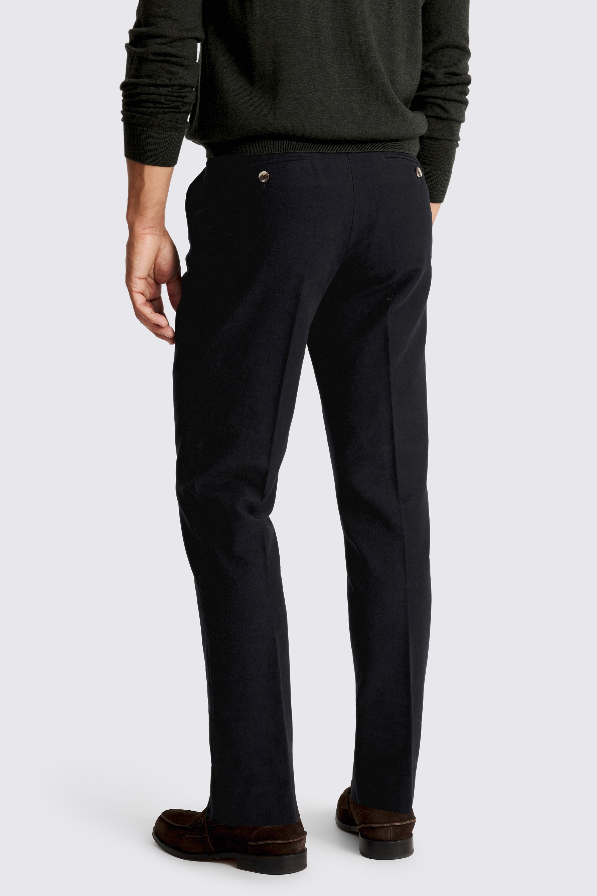 Navy Moleskin Trousers